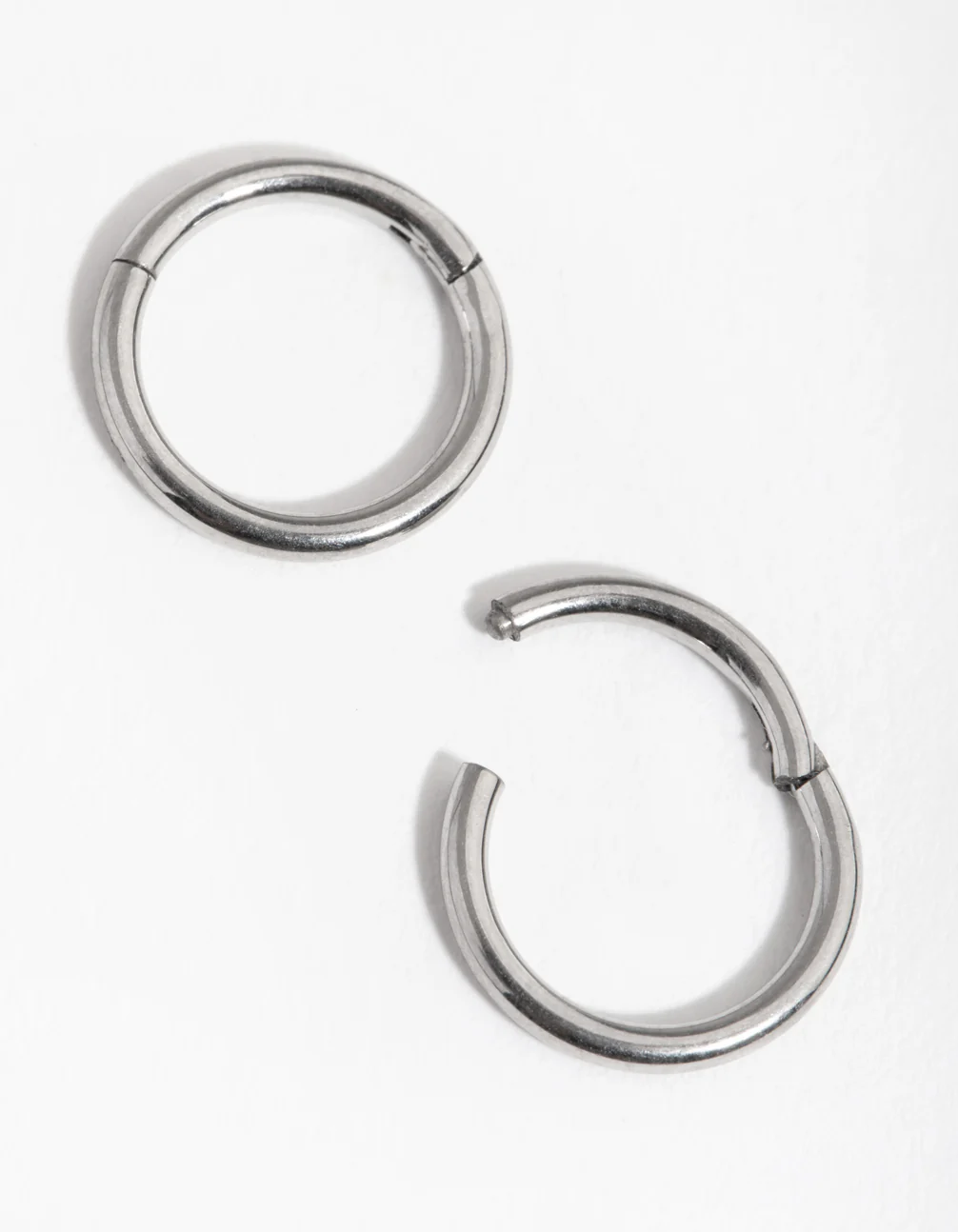 Surgical Steel Fine Sleeper Earrings 8MM - Image 2