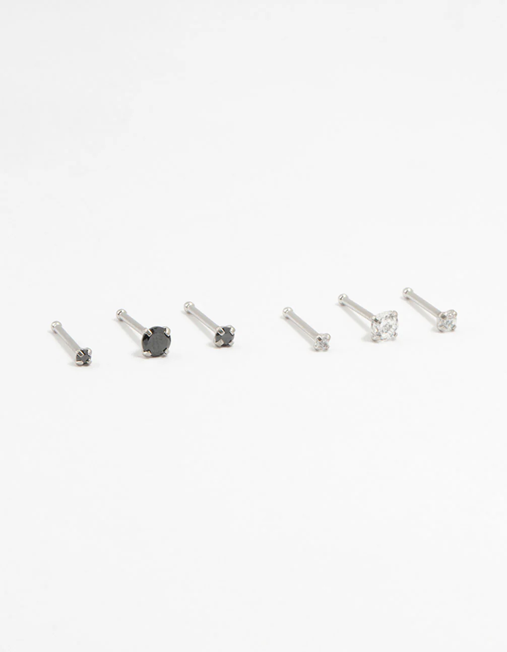 Surgical Steel Graduating Nose Studs 6-Pack
