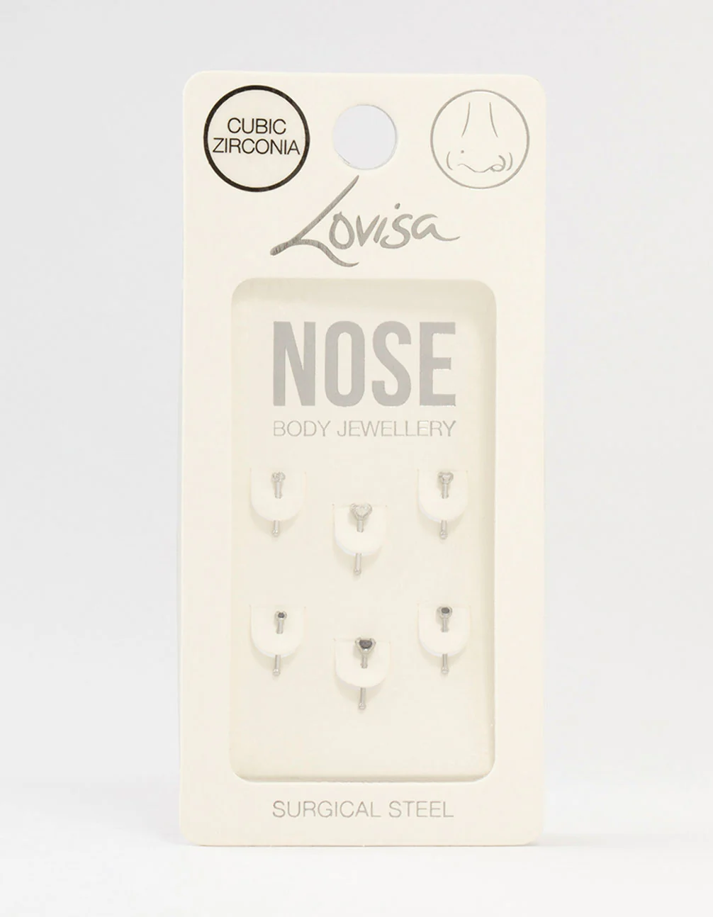 Surgical Steel Graduating Nose Studs 6-Pack - Image 3