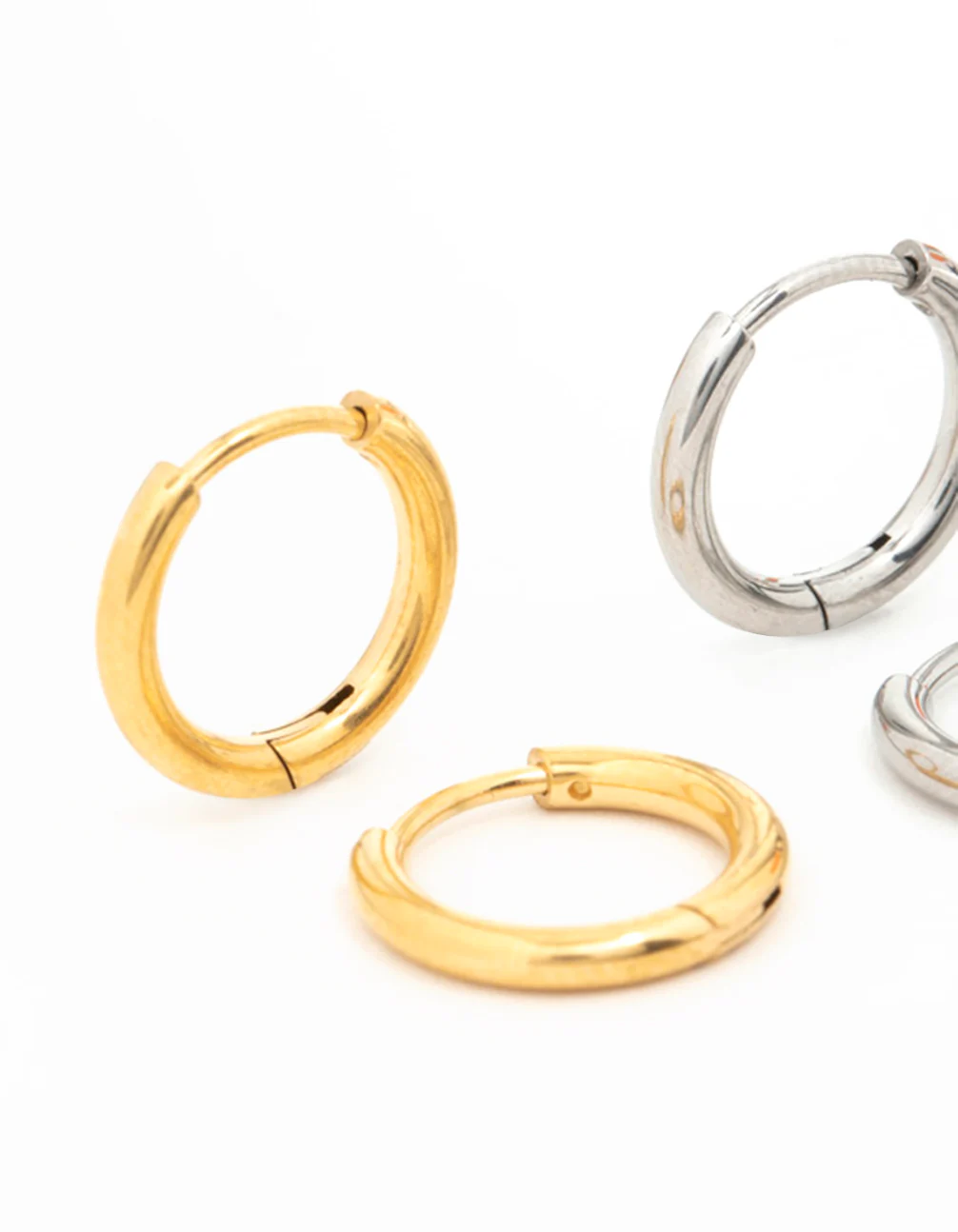 Surgical Steel Multicoloured Classic Hoop Earrings 3-Pack - Image 4