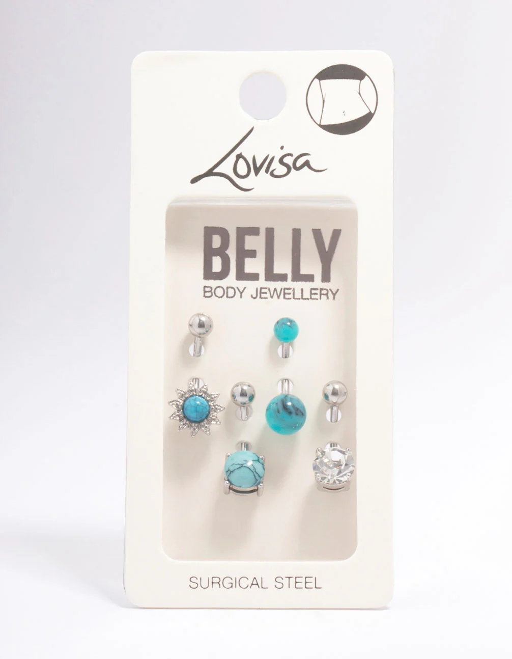 Surgical Steel Sunflower Belly Piercing 4-Pack - Image 3