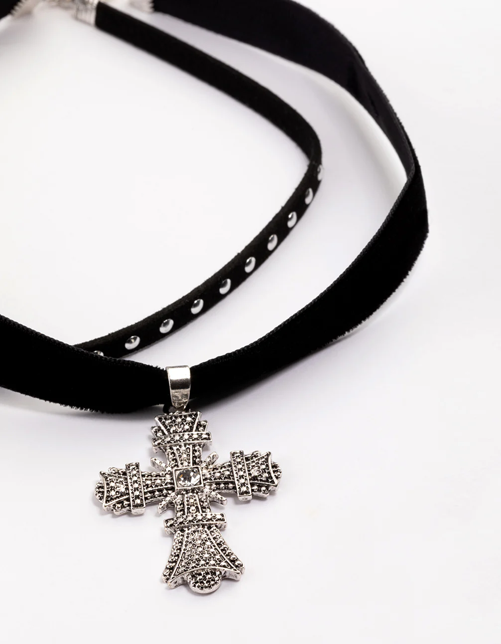 Silver Multi Cross Pearl Choker Pack - Image 2