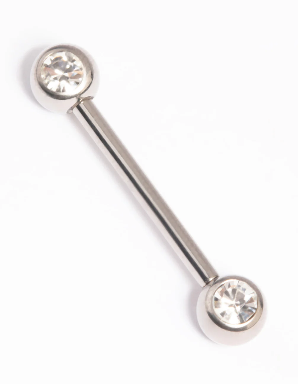 Titanium Crystal Nipple Ring