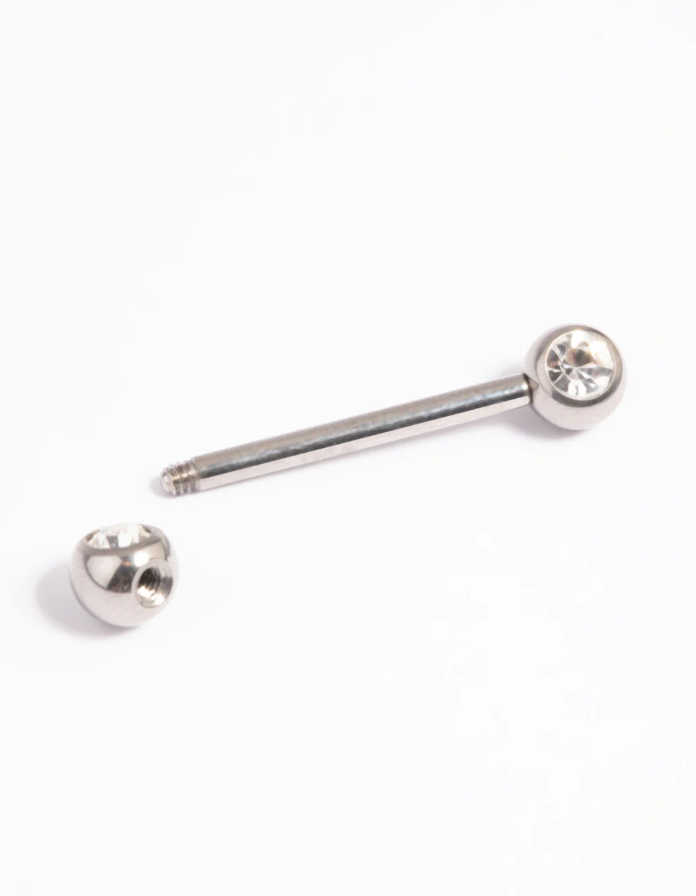 Titanium Crystal Nipple Ring - Image 3