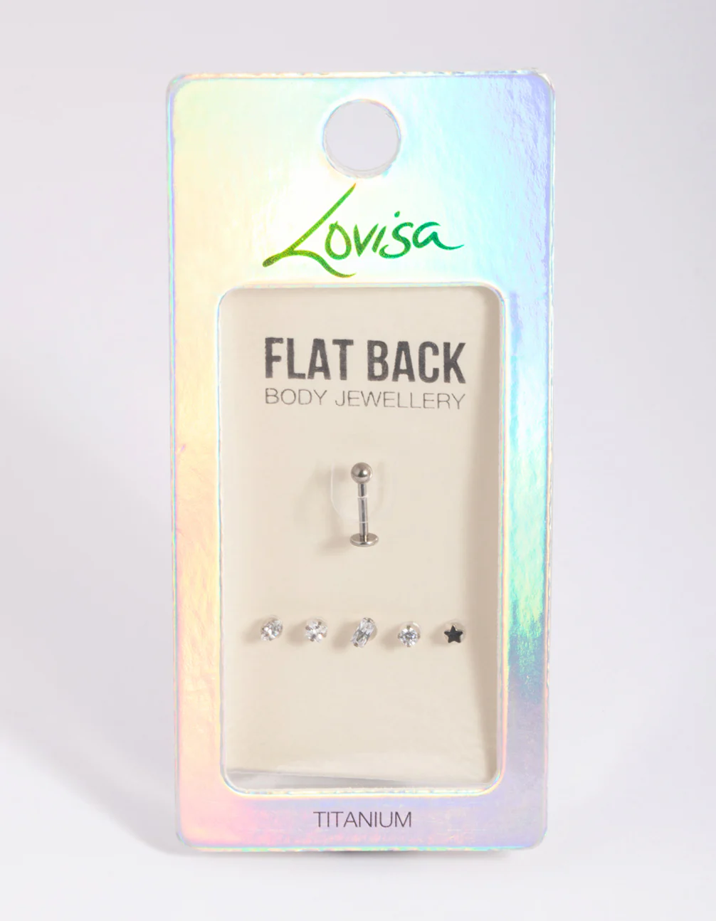 Titanium Cubic Zirconia Flat Backs 6-Pack - Image 4