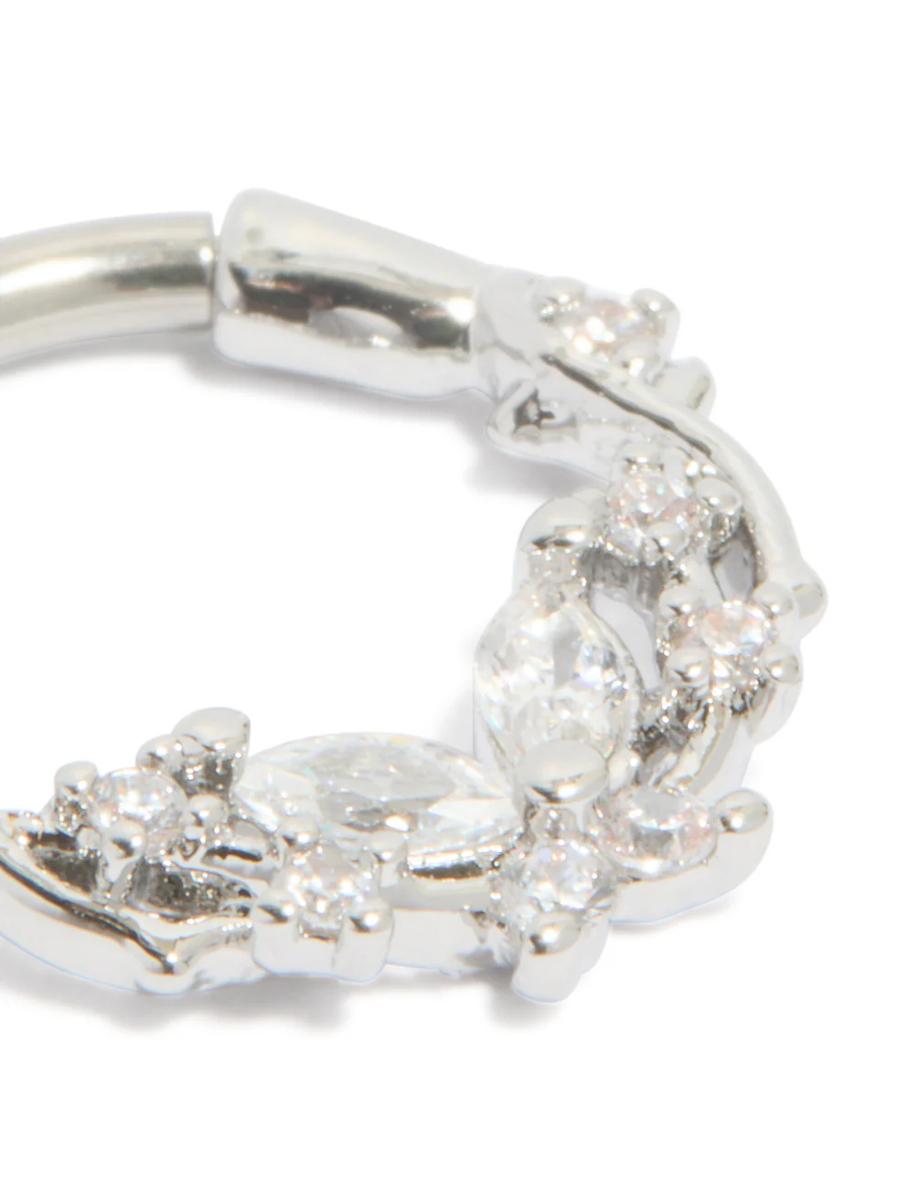 Titanium Diamante Detail Clicker Ring - Image 2