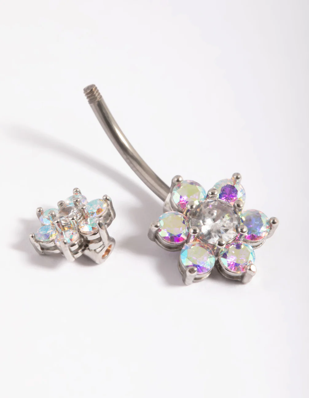 Titanium Double Daisy Belly Ring - Image 3
