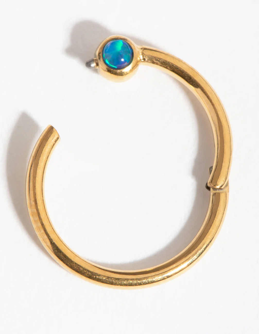 Titanium Gold  Faux Opal Belly Ring - Image 2