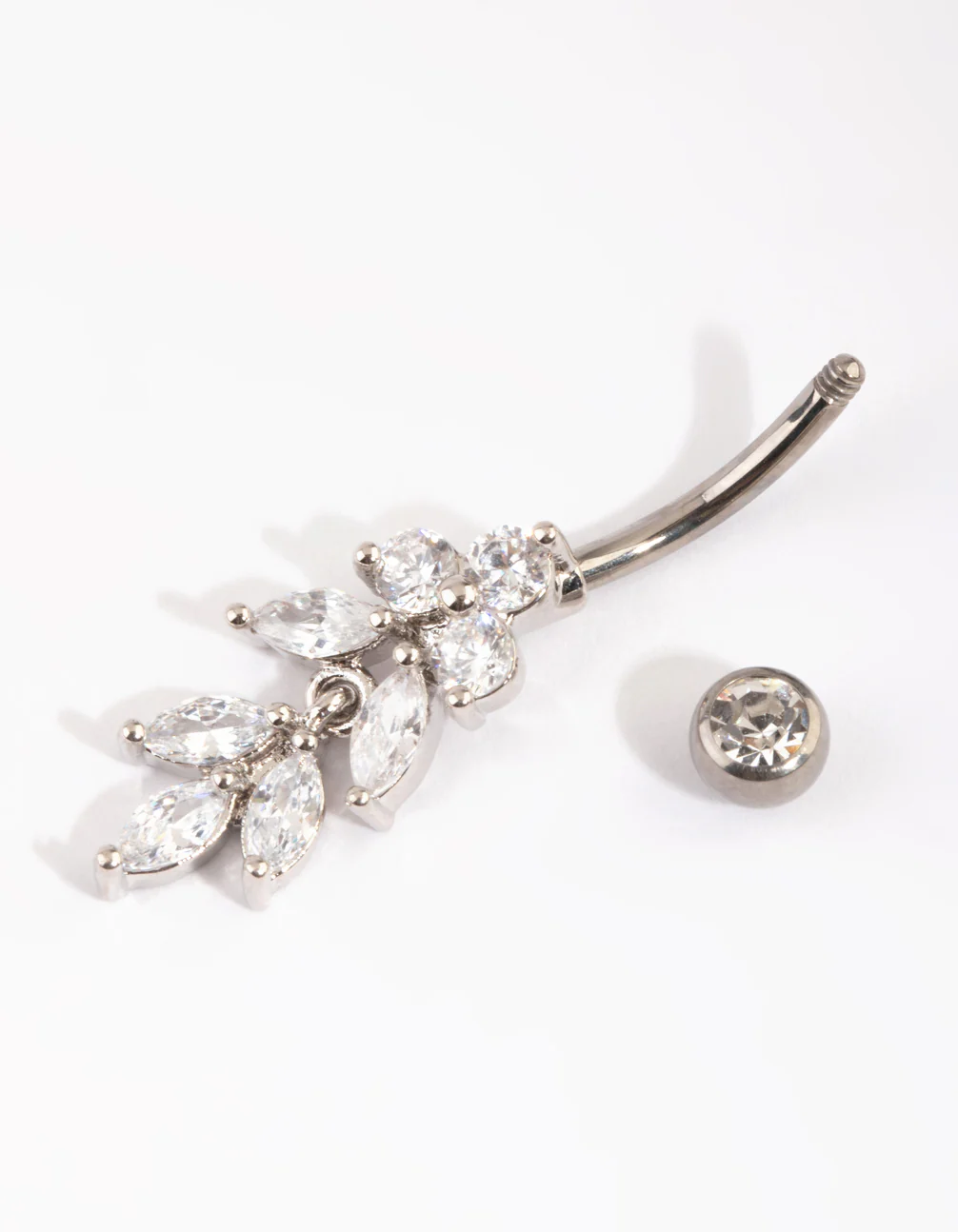 Titanium Marquise Drop Belly Ring - Image 3