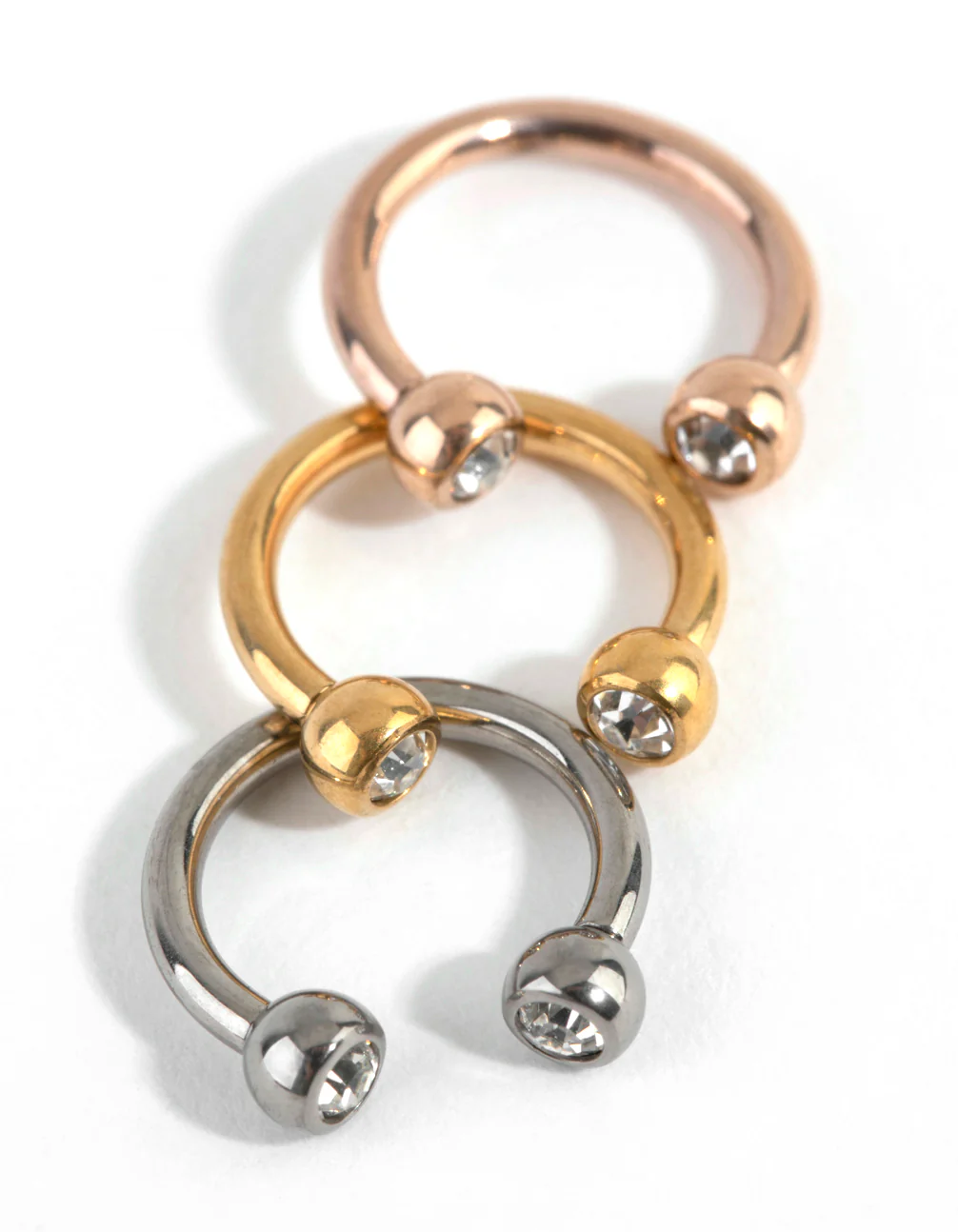 Mixed Metal Titanium Horse Shoe Earring Pack - Image 3