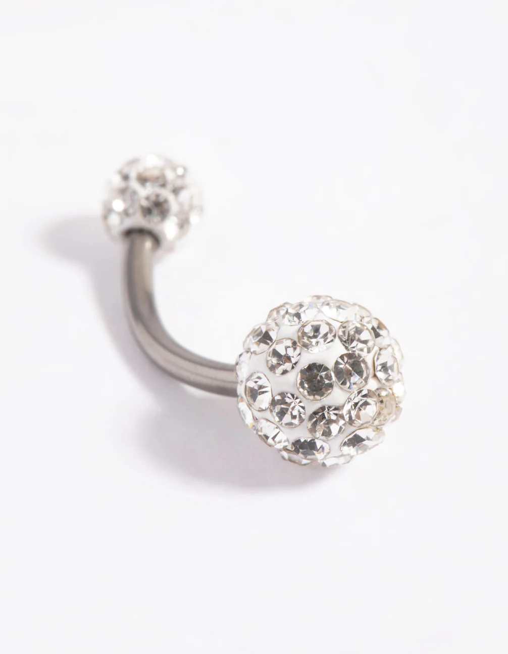 Titanium Pave Ball Belly Ring - Image 2