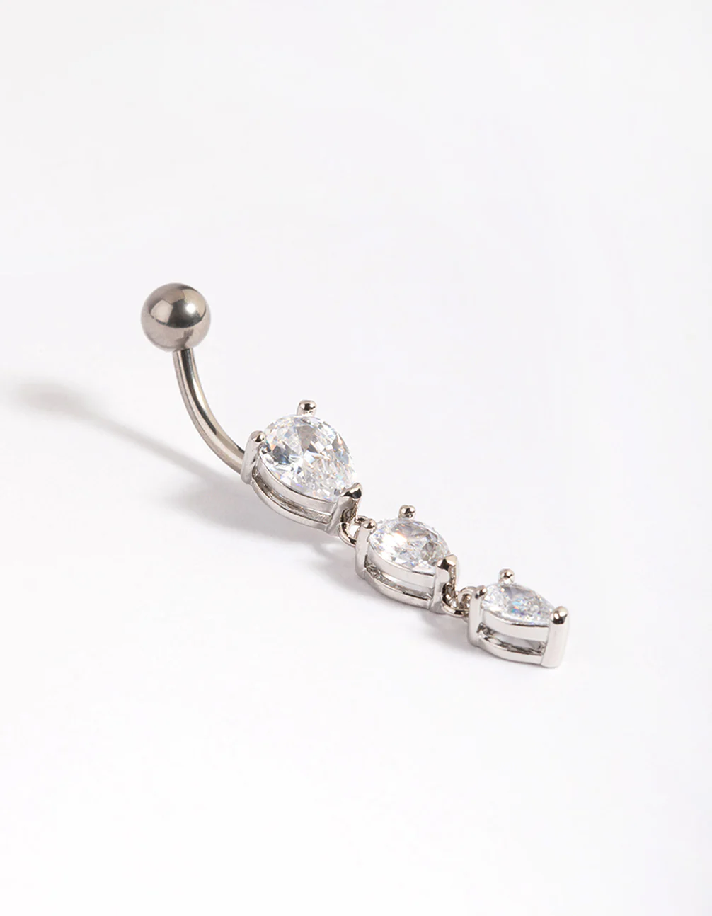 Titanium Triple Pear Drop Belly Ring - Image 2