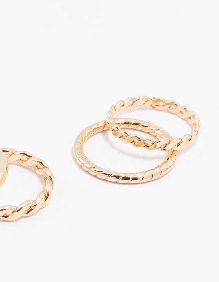 Gold Croissant Ring 4-Pack - Image 3