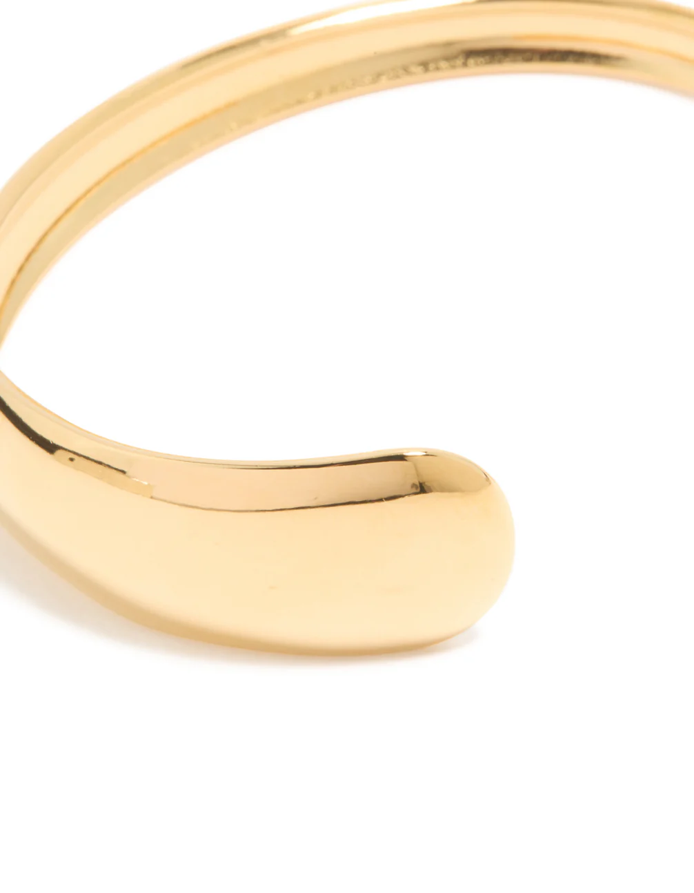 Waterproof Gold Plated Stainless Steel Asymmetrical Wrist Cuff - Image 4