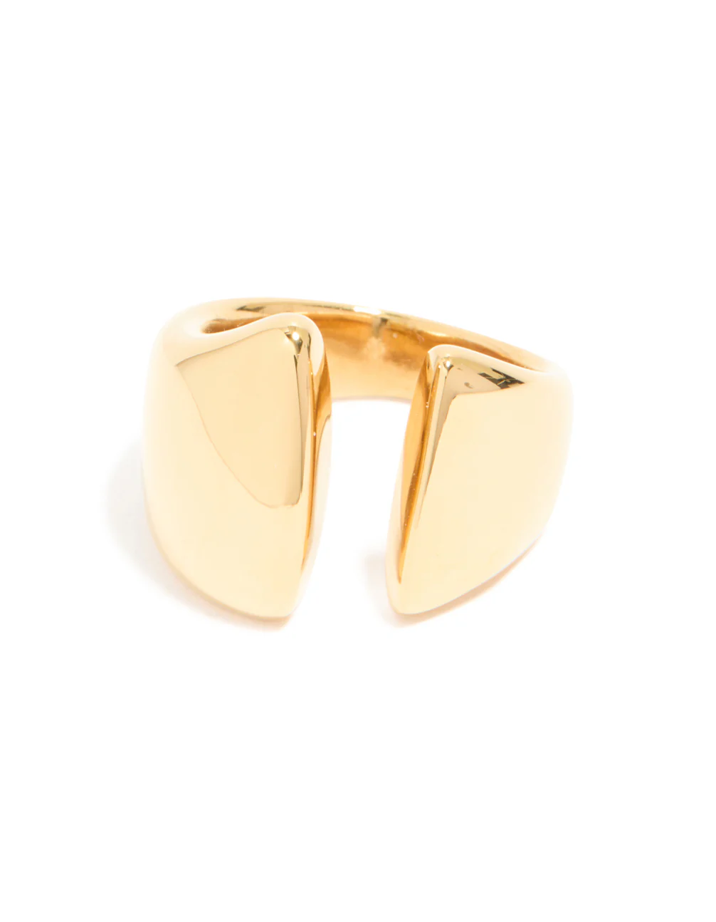 Waterproof Gold Plated Stainless Steel Chunky Open Ring - Image 5