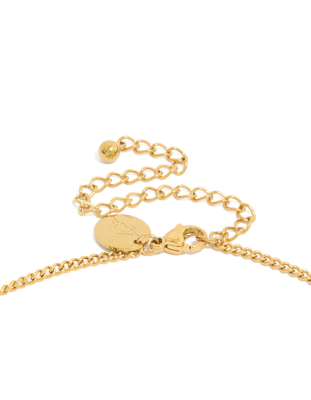 Waterproof Gold Plated Stainless Steel Cubic Zirconia Evil Eye Pendant Necklace - Image 5