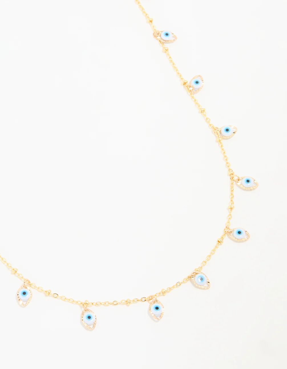 Waterproof Gold Plated Stainless Steel Evil Eye Necklace - Image 3