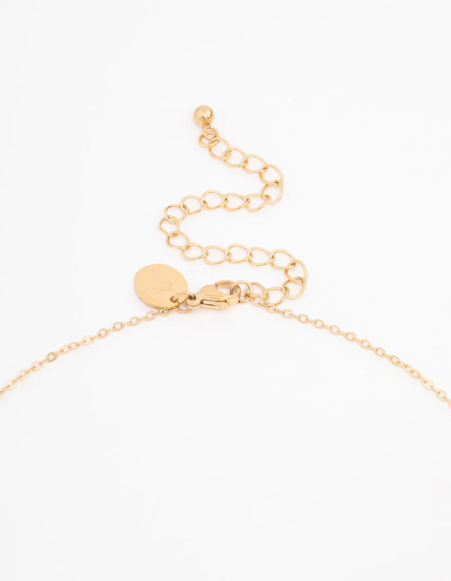 Waterproof Gold Plated Stainless Steel Heart Pendant Necklace - Image 3