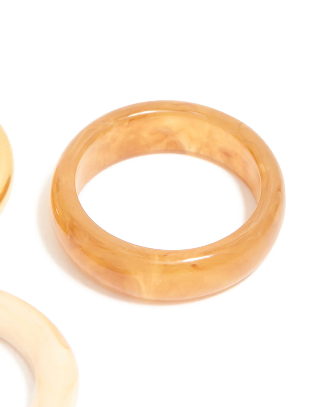 Waterproof Gold Plated Stainless Steel & Marbled Stacking Rings 3-Pack - Image 5