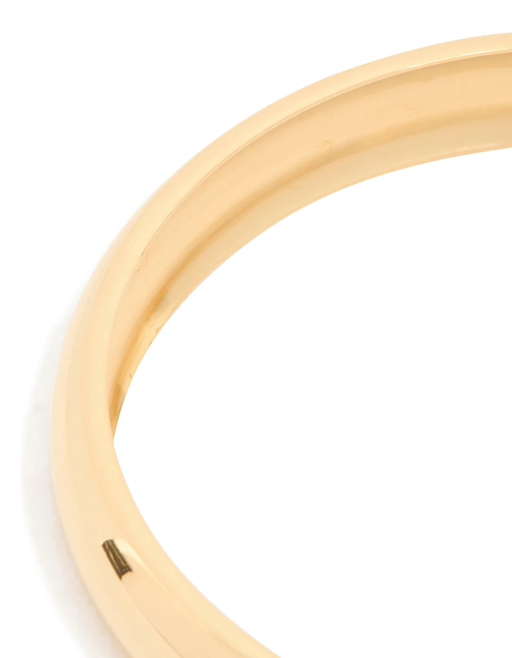 Waterproof Rose Gold Plated Stainless Steel Round Smooth Bangle - Image 3