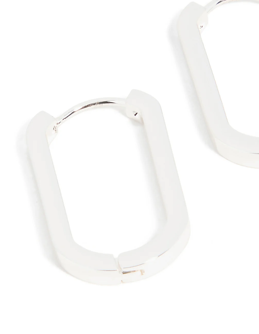 Waterproof Stainless Steel Oblong Hoop Earrings - Image 4