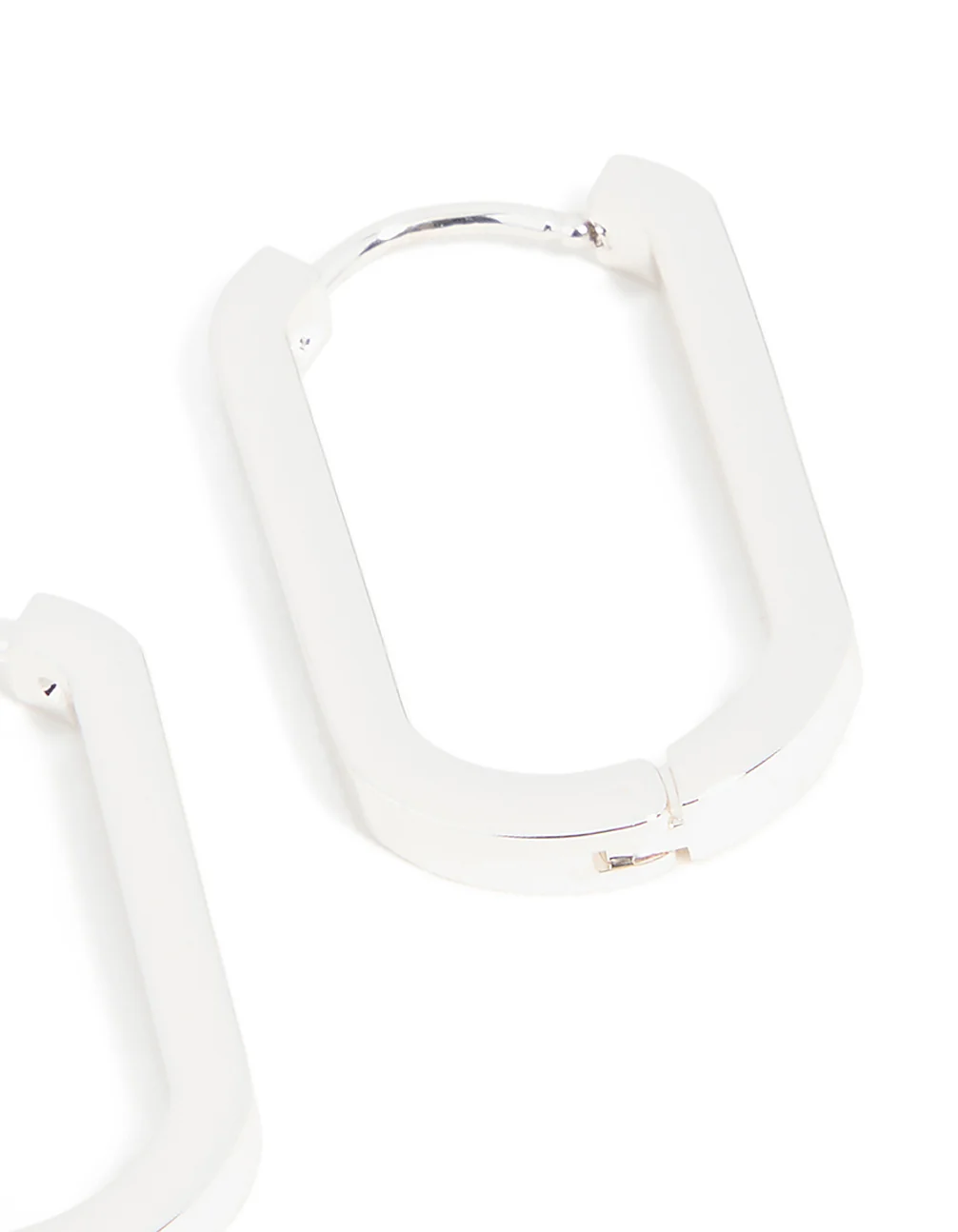 Waterproof Stainless Steel Oblong Hoop Earrings - Image 5
