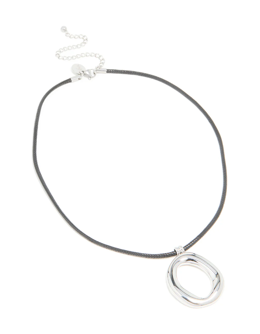 Waterproof Stainless Steel Organic Pendant Cord Necklace - Image 4