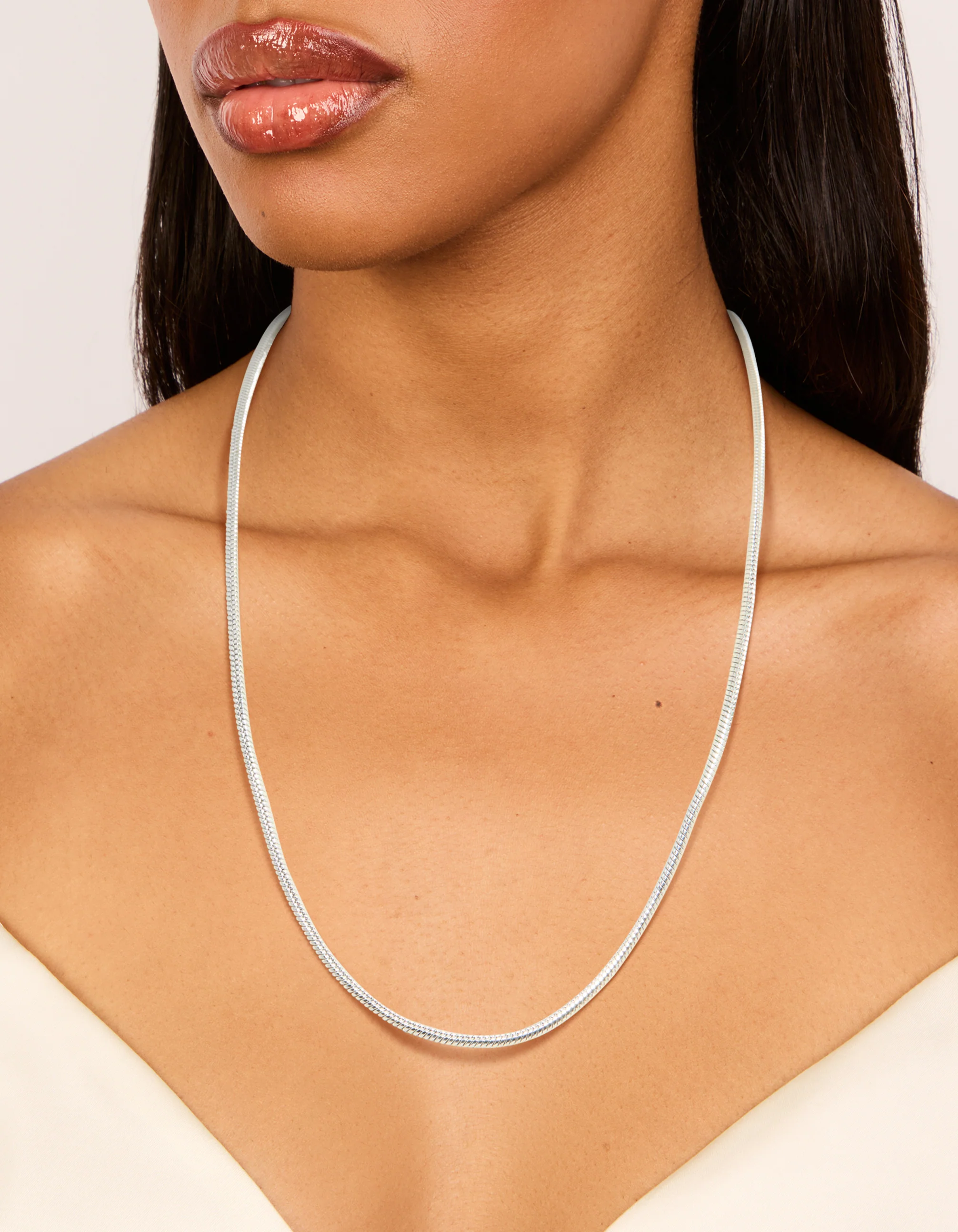Waterproof Stainless Steel Short Snake Chain Necklace