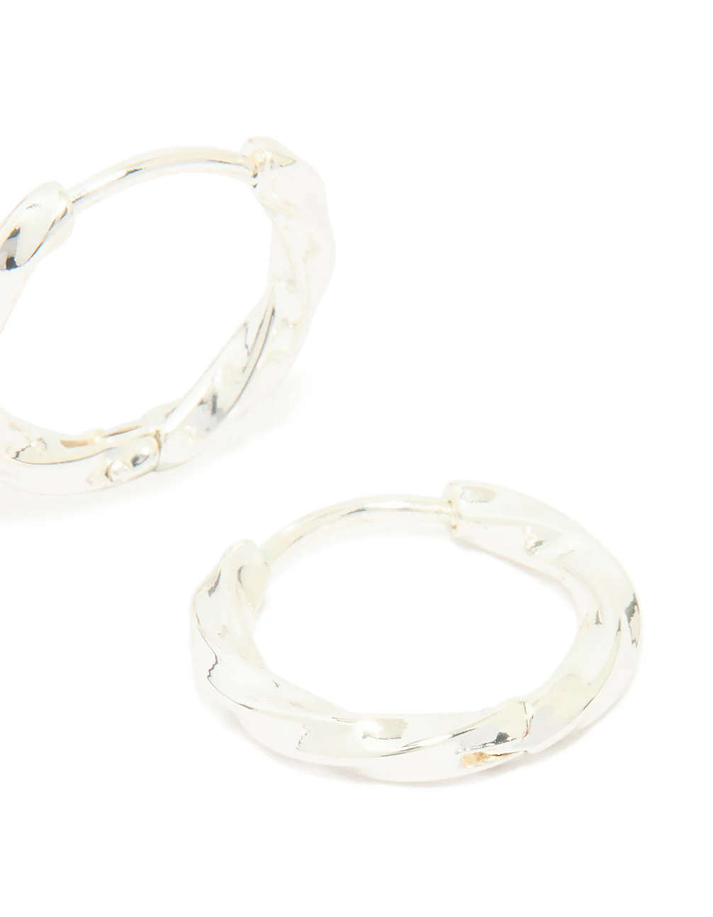 Waterproof Stainless Steel Twisted Hoop Earrings - Image 5