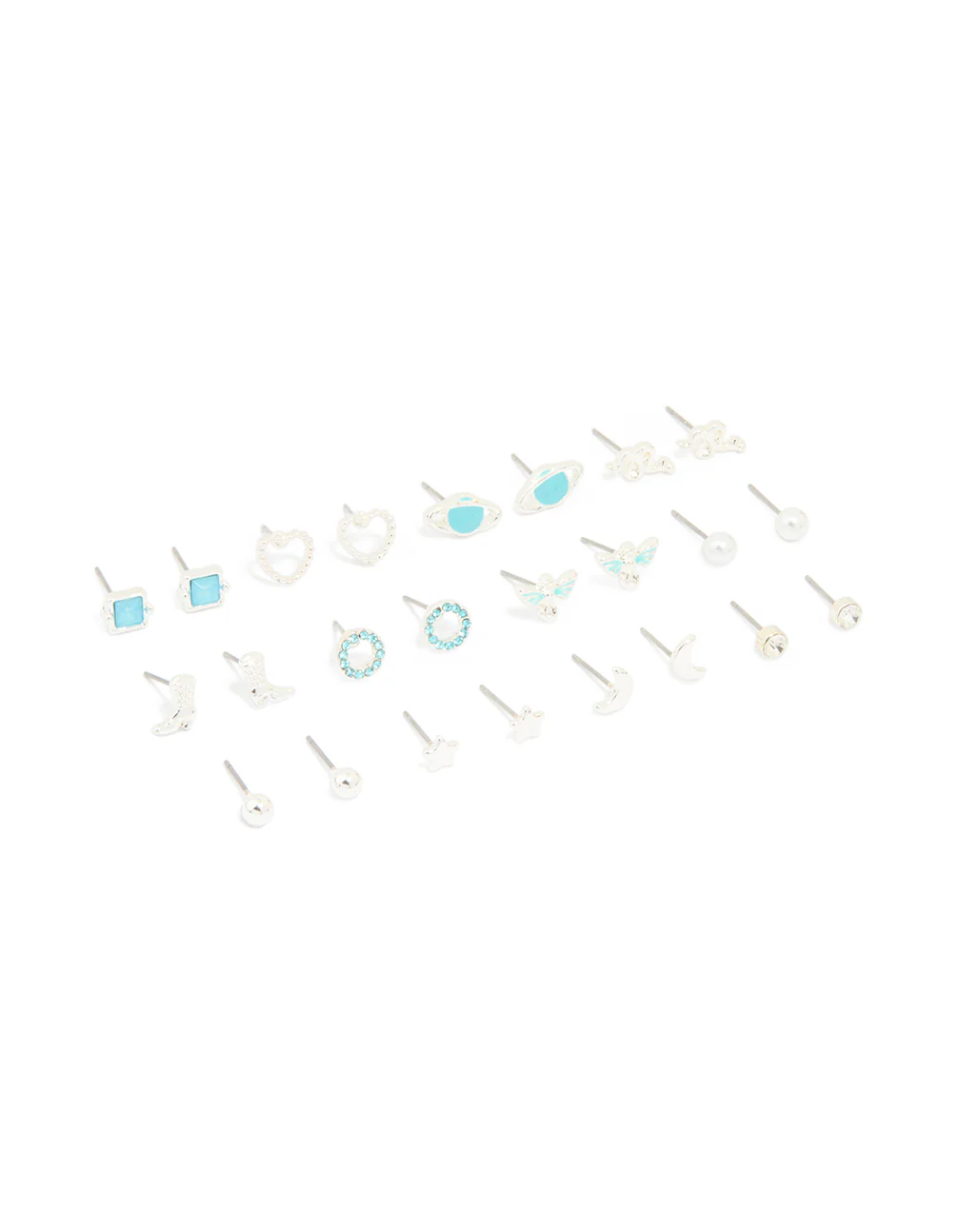 Silver Western Stud Earrings 12-Pack