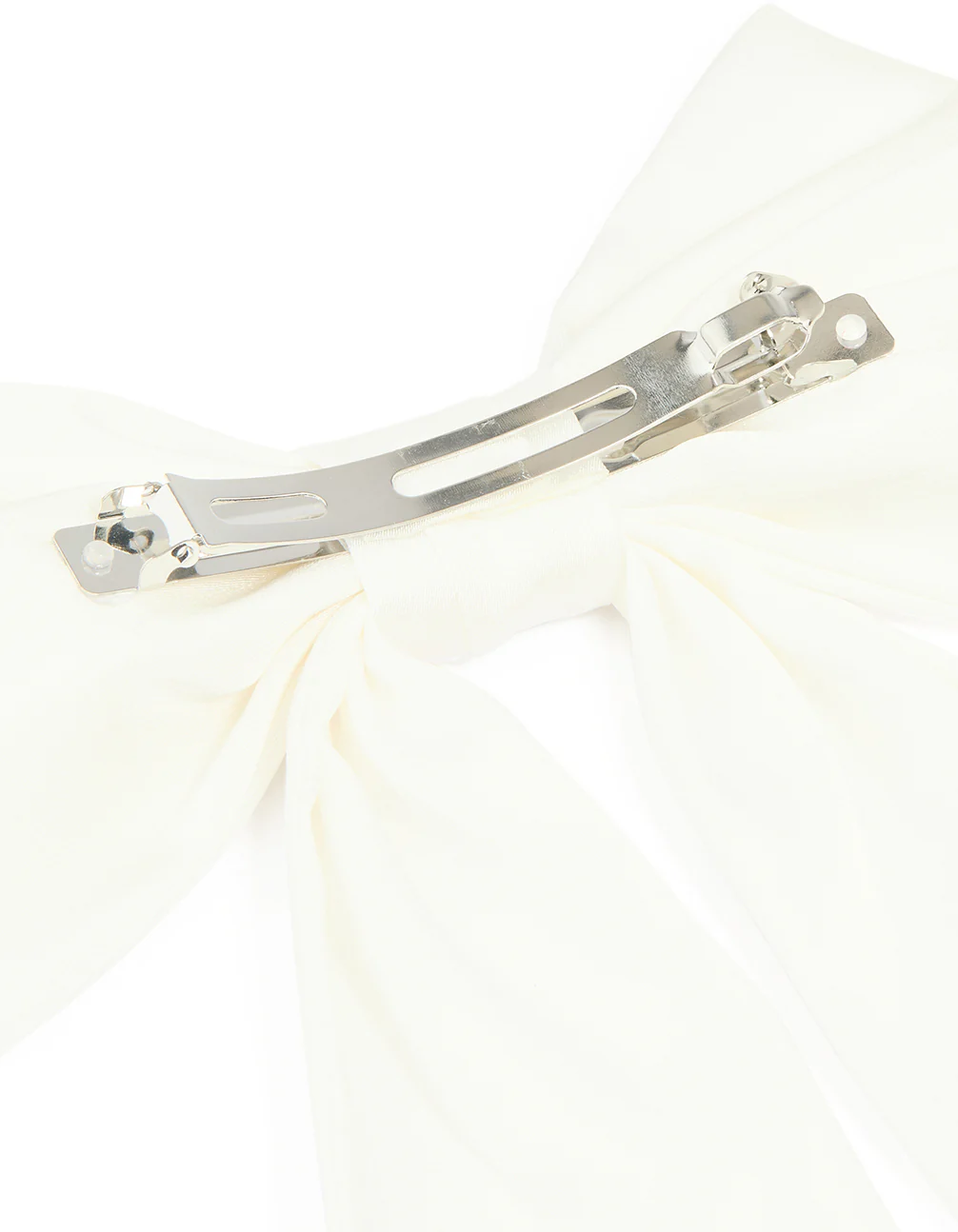 White Medium Bow Clip - Image 3