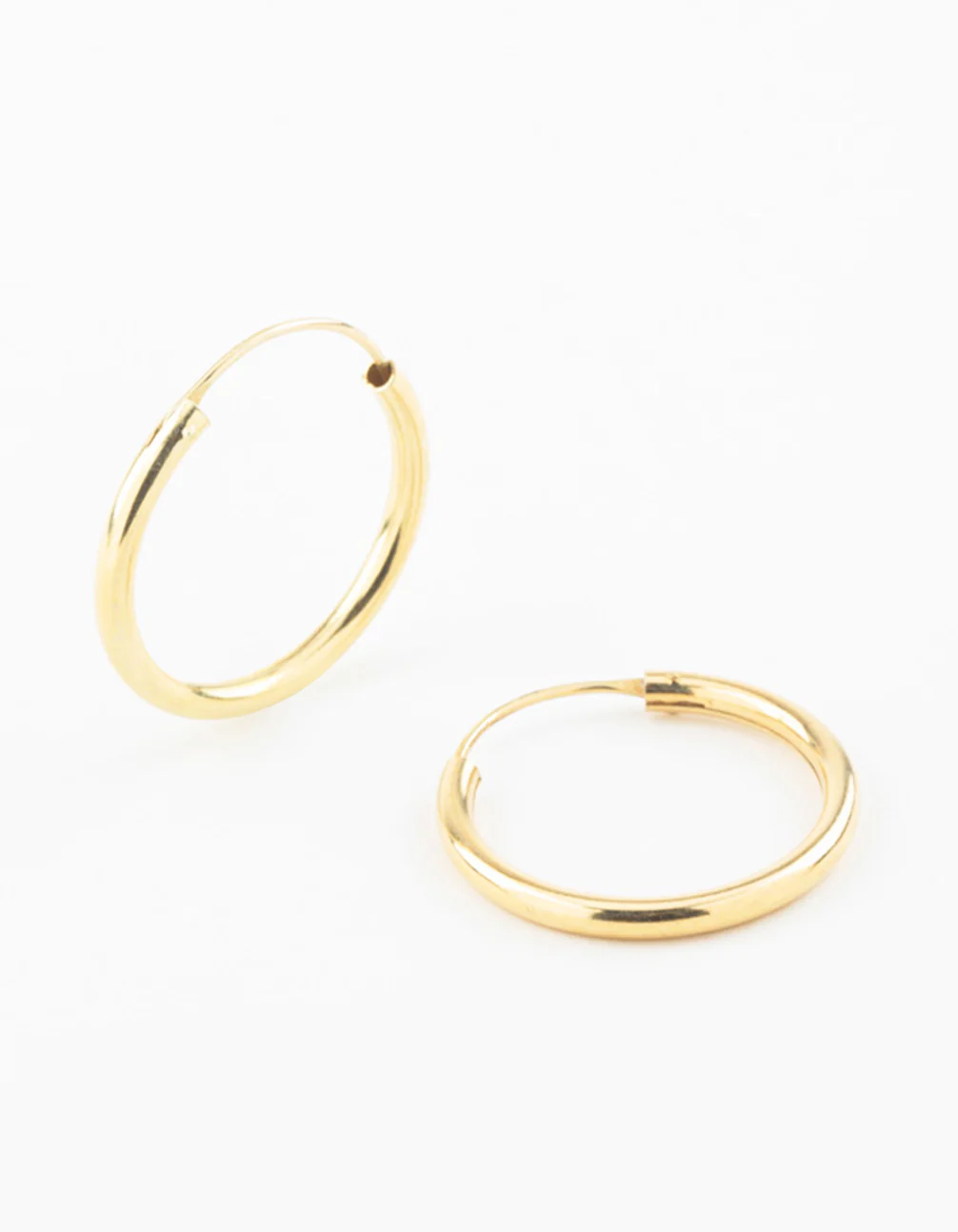 Gold Plated Sterling Silver 25mm Hoop Earrings - Image 7