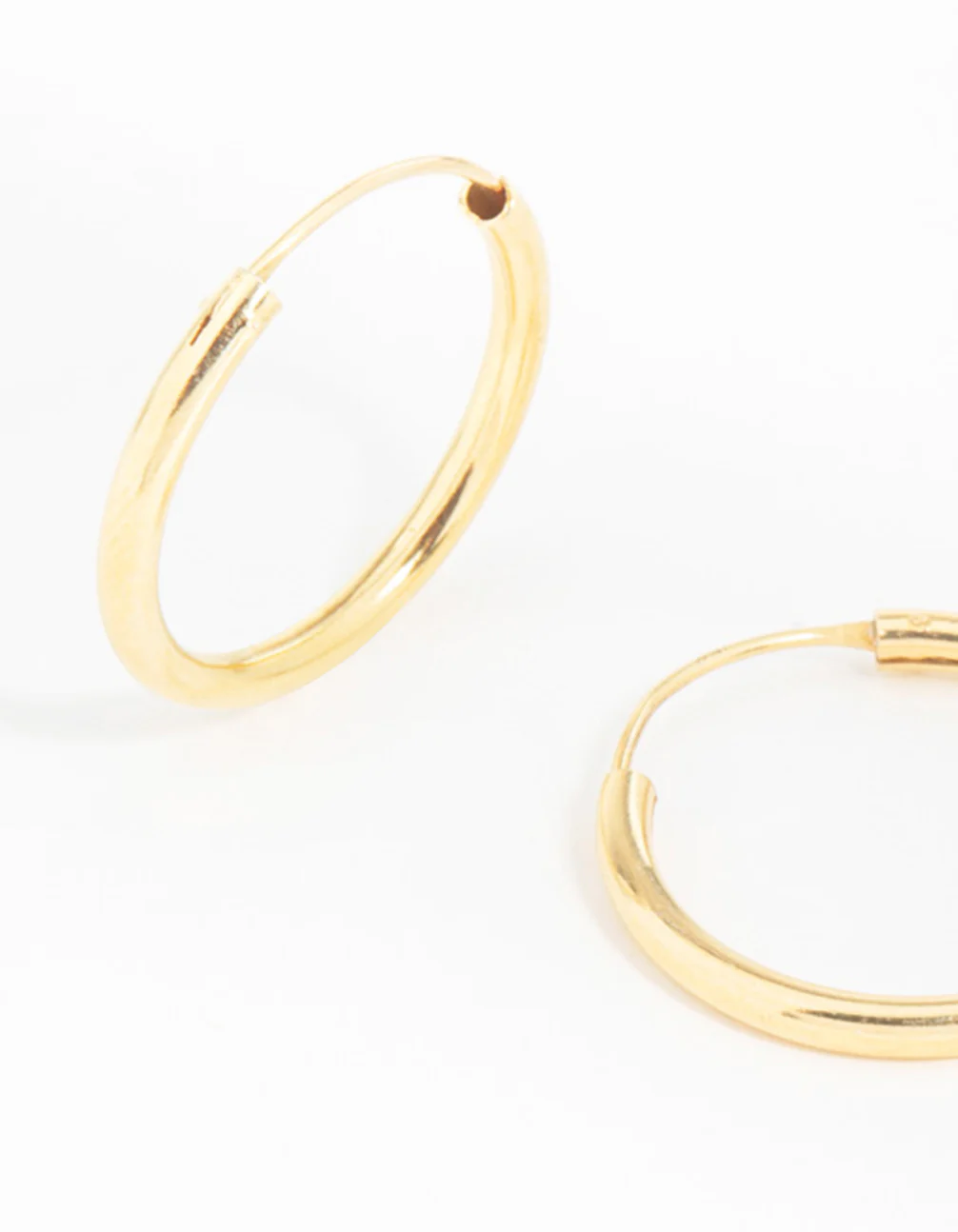 Gold Plated Sterling Silver 25mm Hoop Earrings - Image 9